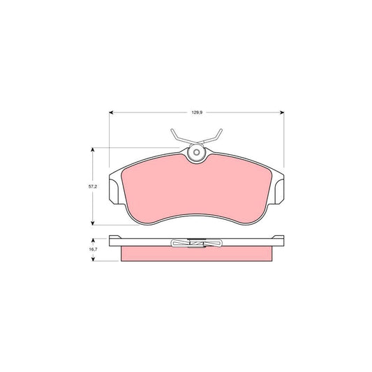 TRW Gdb3271 Brake Pad Set Not Prepared For Wear Indicator