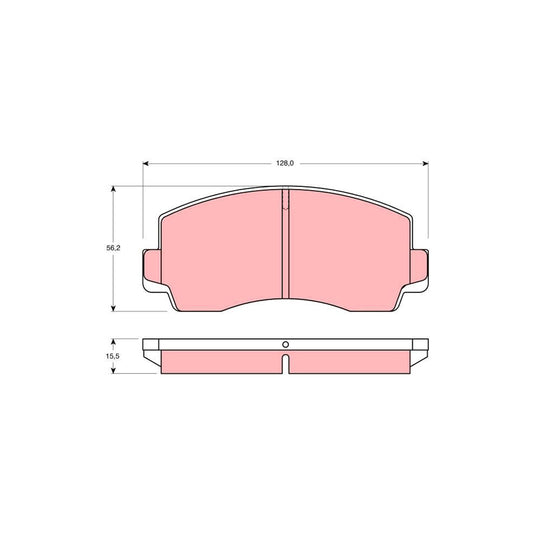 TRW Gdb828 Brake Pad Set For Mazda E Series Van Not Prepared For Wear Indicator