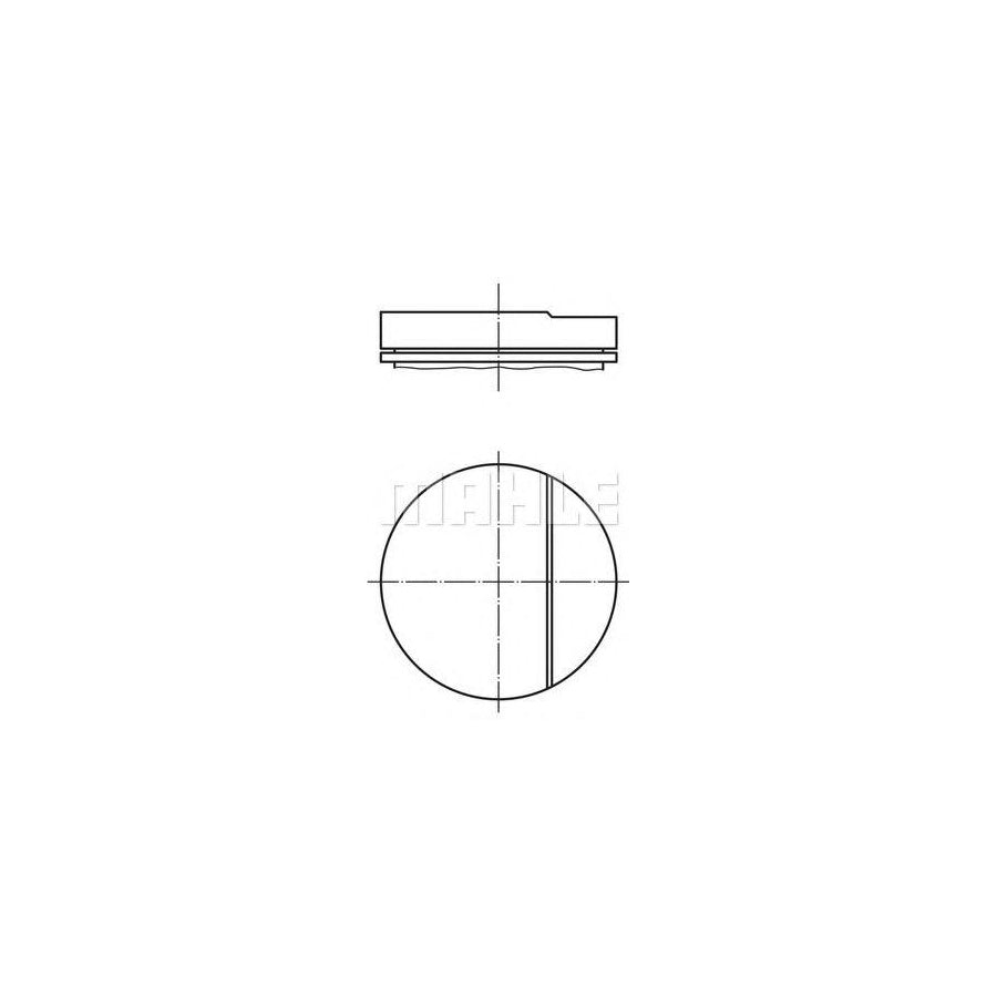 MAHLE ORIGINAL 002 39 02 Piston 87 mm, with piston rings