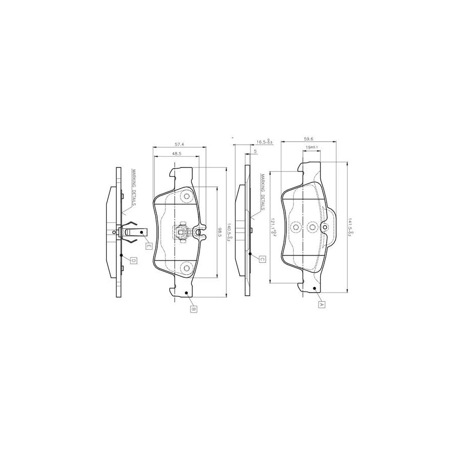Bosch 0986Tb2451 Brake Pad Set Excl Wear Warning Contact With Accessories