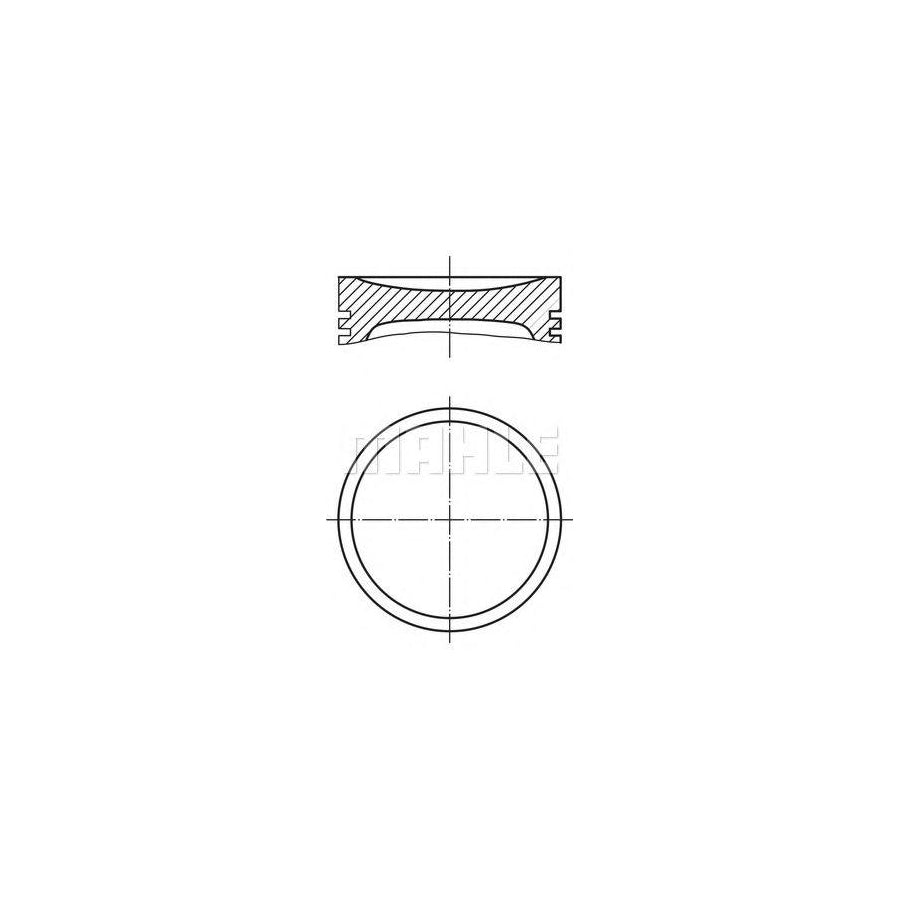 MAHLE ORIGINAL 063 04 00 Piston 80 mm, with piston rings