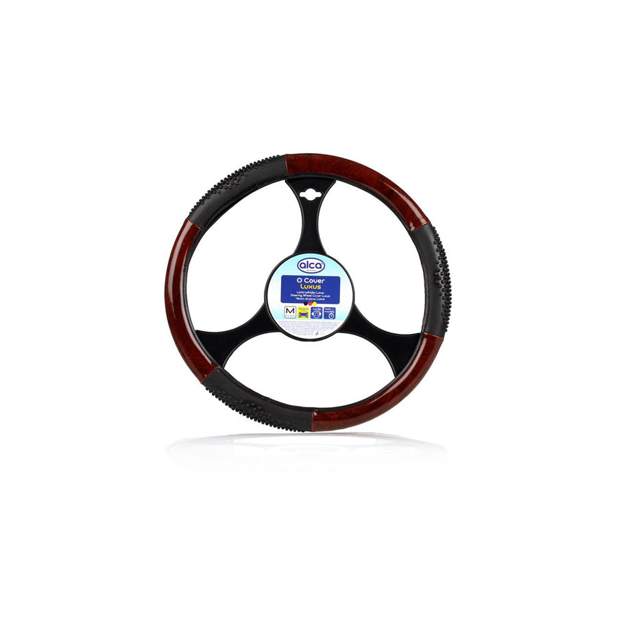 ALCA Luxus 593000 Steering wheel cover Black, ?: 37-39cm, PVC, wood effect