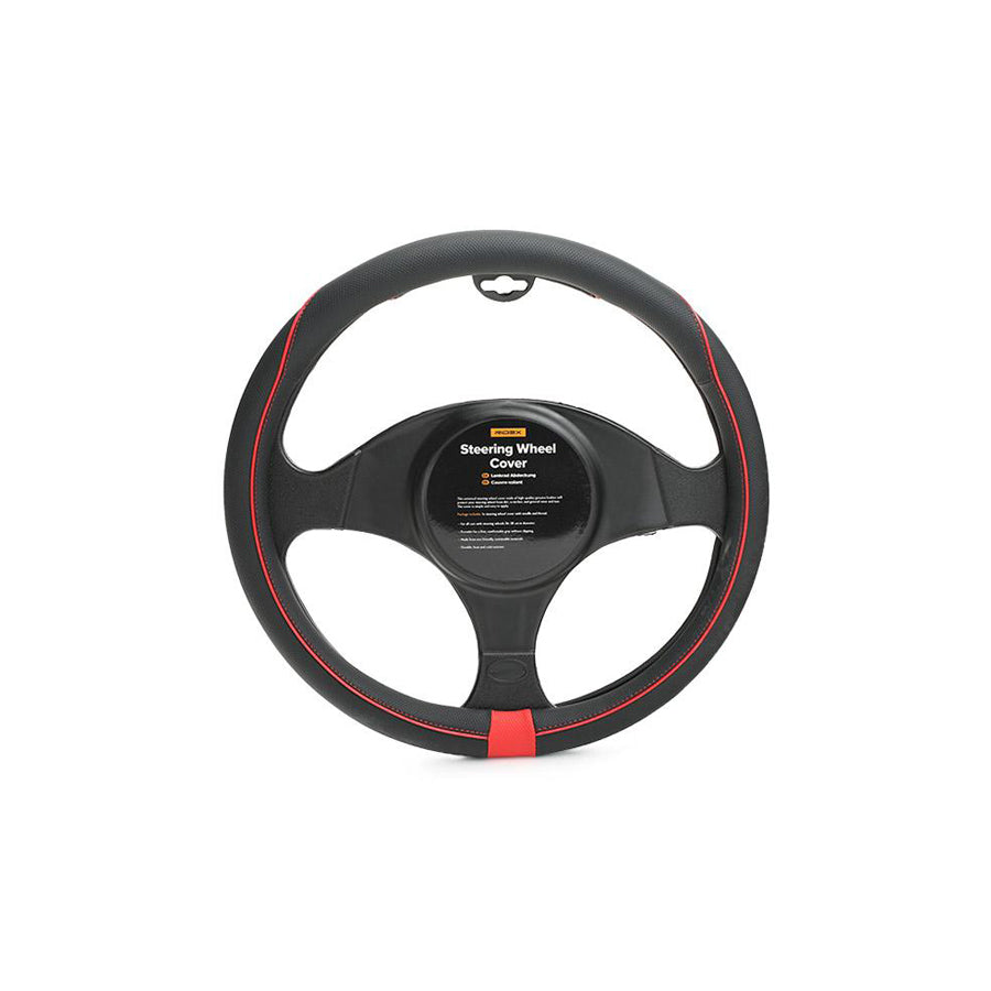 RIDEX 4791A0010 Steering wheel cover Black, Red, ?: 37-39cm, PP (Polypropylene)