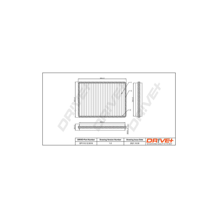 Dr!Ve+ Dp1110.12.0016 Pollen Filter | Duco Car Parts UK Car Parts