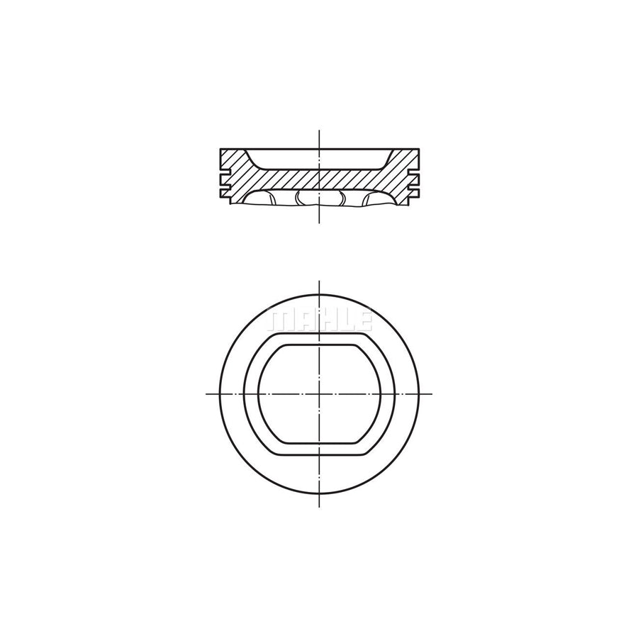 MAHLE ORIGINAL 008 80 00 Piston 84,0 mm, without cooling duct