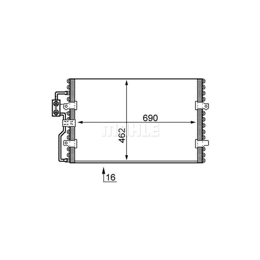 MAHLE ORIGINAL AC 152 000S Air conditioning condenser without dryer
