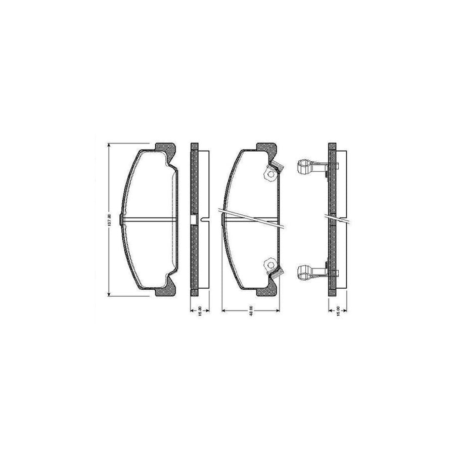 Bosch 0986Tb2097 Brake Pad Set Excl Wear Warning Contact With Accessories