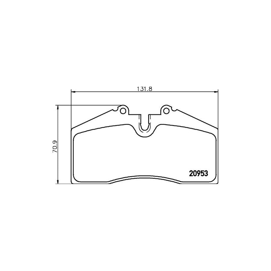 Hella 8DB 355 007 701 Brake Pad Set Prepared For Wear Indicator