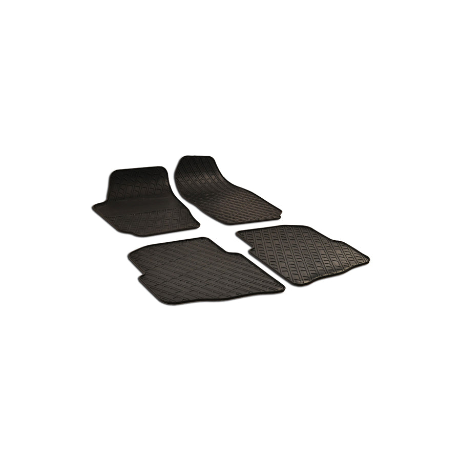 WALSER Tailored 50493 Floor mat set for SKODA FABIA Elastomer, Front and Rear, Quantity: 4, Black