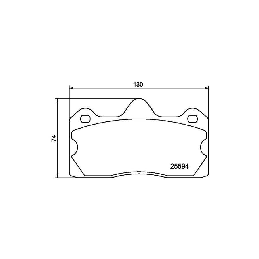 Hella 8DB 355 020 391 Brake Pad Set Not Prepared For Wear Indicator Without Accessories