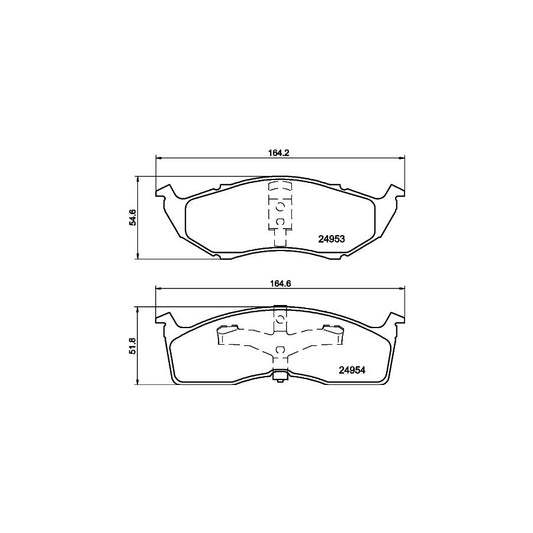 Hella 8DB 355 014 971 Brake Pad Set Not Prepared For Wear Indicator