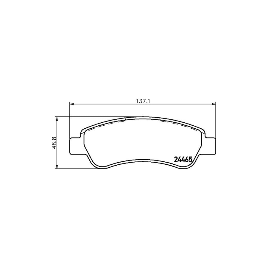 Hella 8DB 355 012 911 Brake Pad Set Not Prepared For Wear Indicator With Accessories
