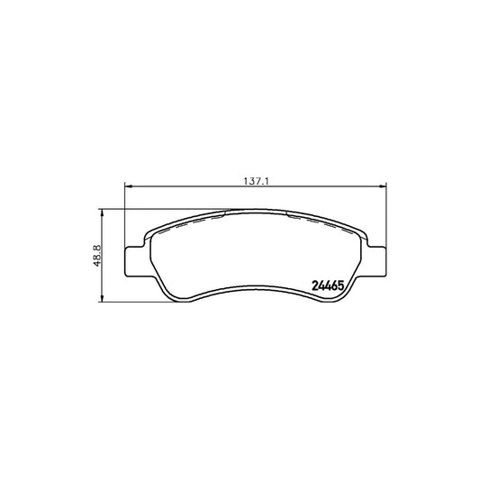 Hella 8DB 355 012 911 Brake Pad Set Not Prepared For Wear Indicator With Accessories