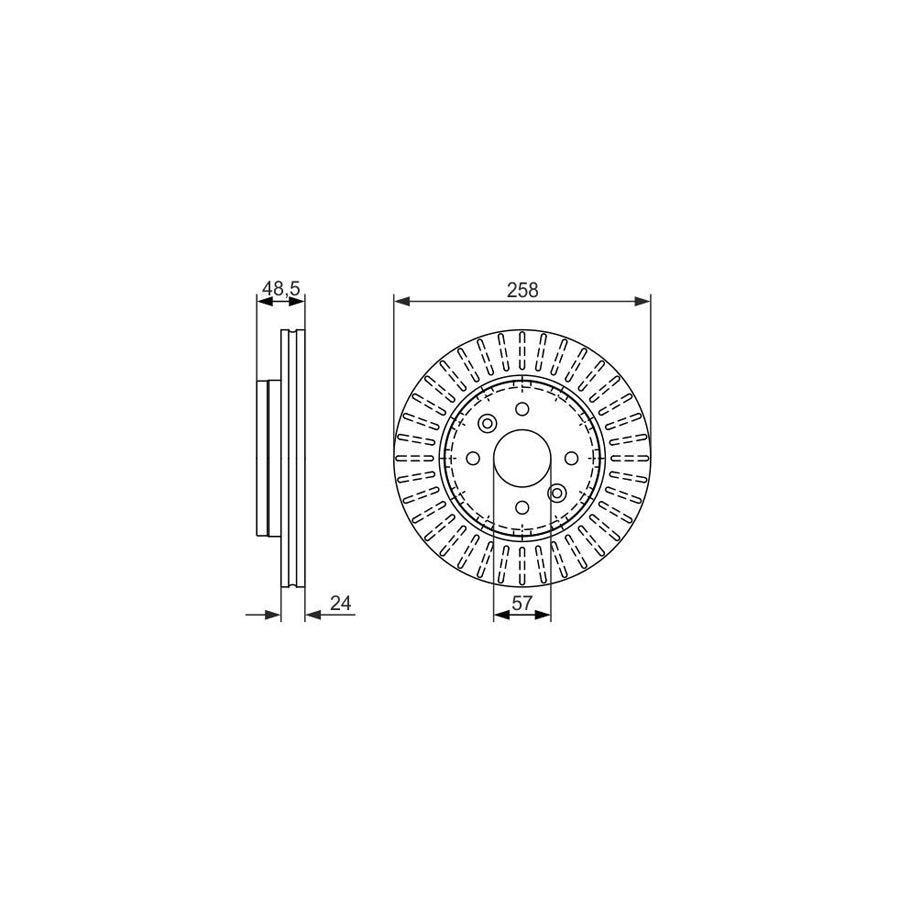 BOSCH 0 986 479 676 Brake Disc for KIA SHUMA Vented Oiled