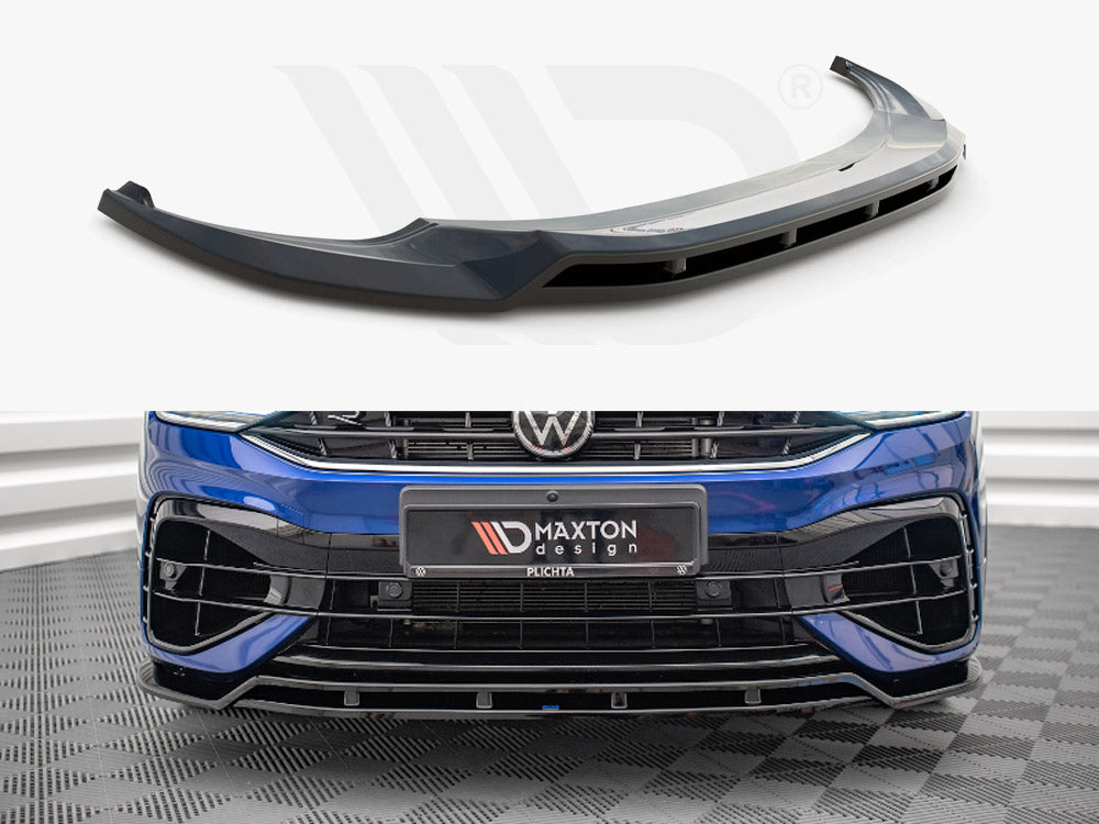 Maxton Design VW-TI-2F-R-FD1T+FD1RT Front Splitter V.1 VW Tiguan R / R-line MK2 Facelift (2020-) | Duco Car Parts UK Car Parts