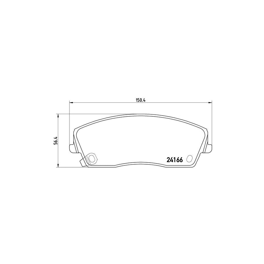 Brembo P 11 019 Brake Pad Set With Acoustic Wear Warning