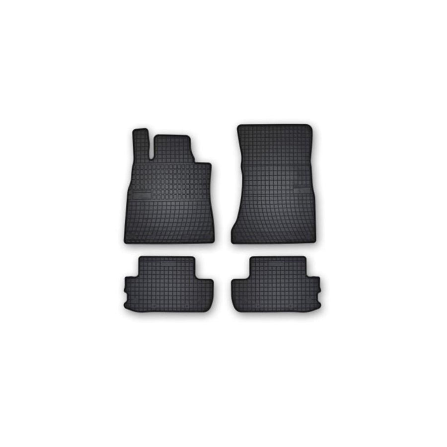 FROGUM Tailored 402522 Floor mat set suitable for MERCEDES-BENZ S-Class Coupe (C217) Elastomer, Front and Rear, Quantity: 4, Black, (LHD)