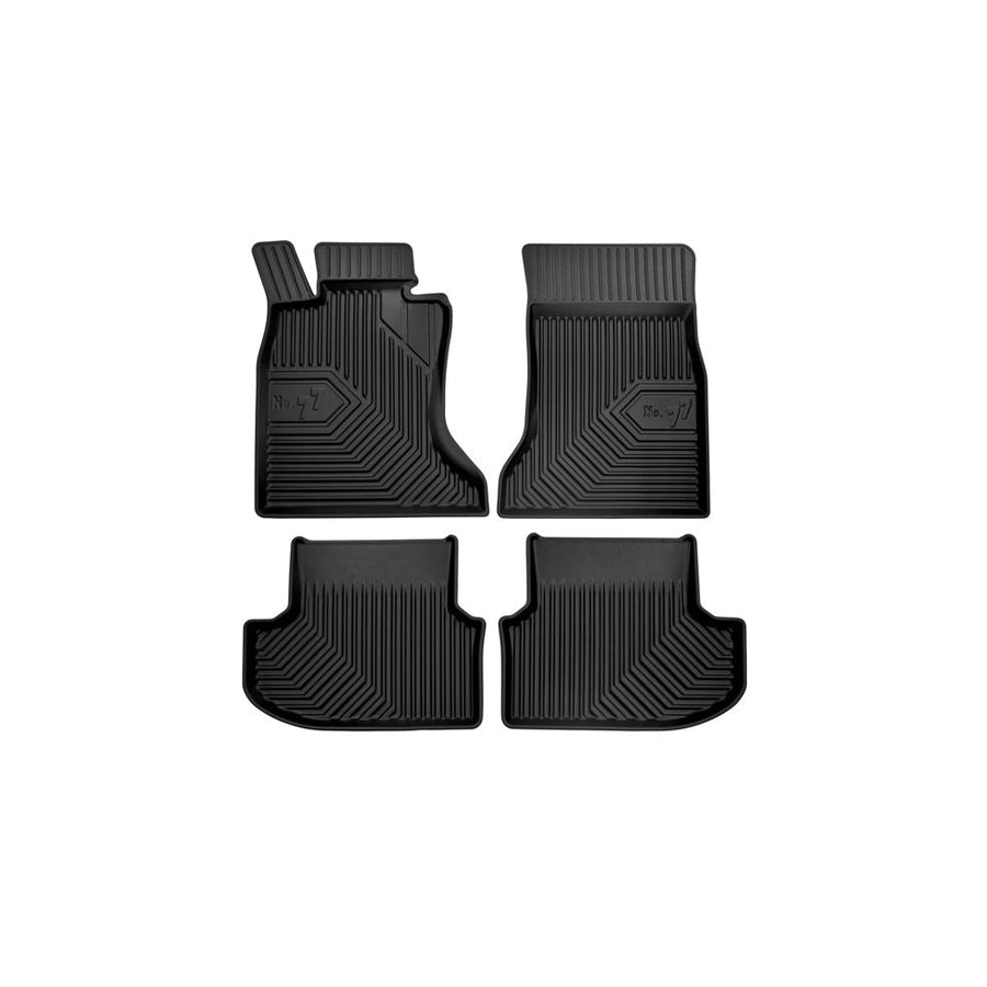 FROGUM Tailored 77407374 Floor mat set for BMW 5 Saloon (F10) Elastomer, Front and Rear, Quantity: 4, Black, (LHD)