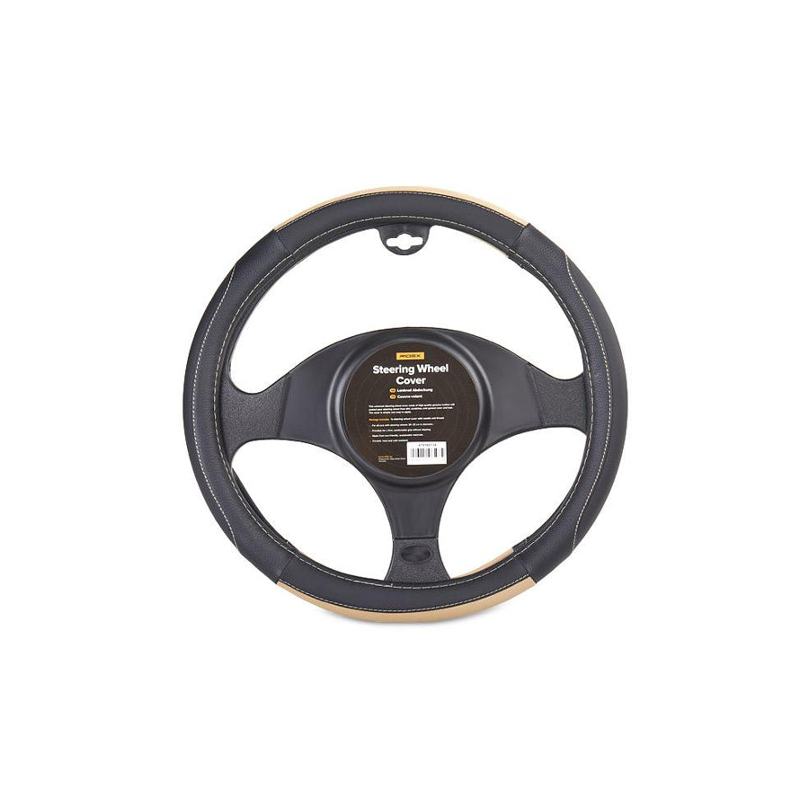 RIDEX 4791A0134 Steering wheel cover Beige, Black, ?: 37-39cm