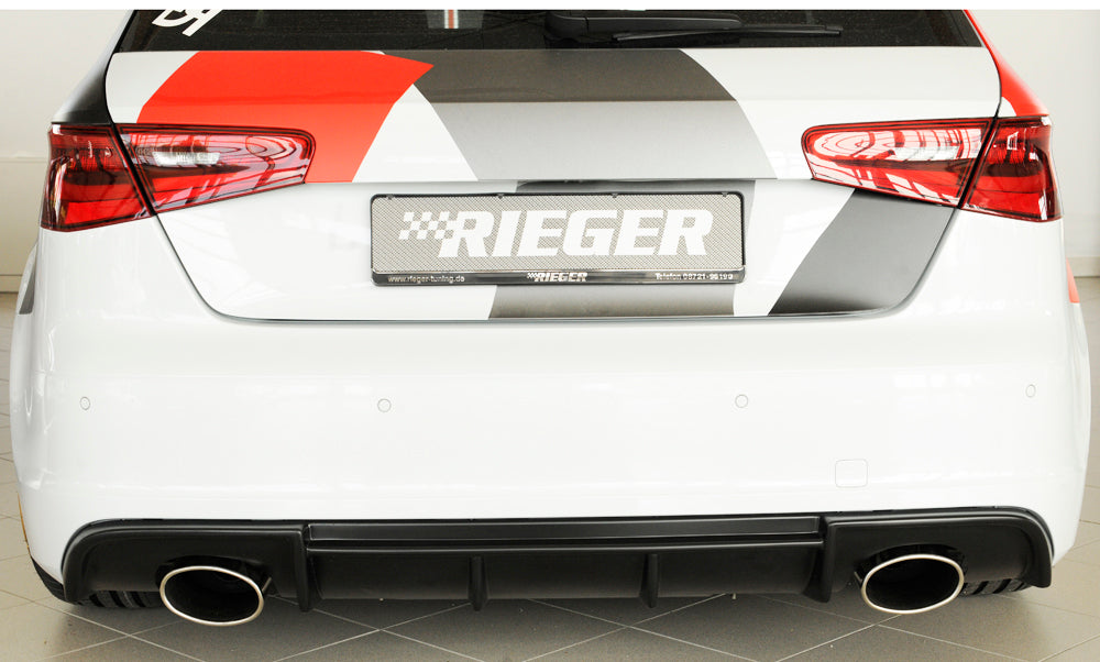 Rieger 00056806 Audi 8V Rear Diffuser for Sport Tailpipe Left & Right (A3 & S3) -  Matte Black