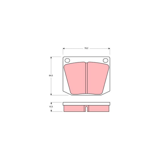TRW Gdb541 Brake Pad Set Not Prepared For Wear Indicator