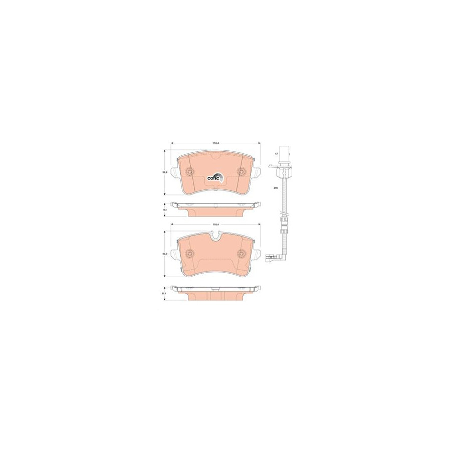 TRW Cotec Gdb1867 Brake Pad Set For Audi A8 D4 4H2 4H8 4Hc 4Hl Incl Wear Warning Contact With Brake Caliper Screws With Accessories