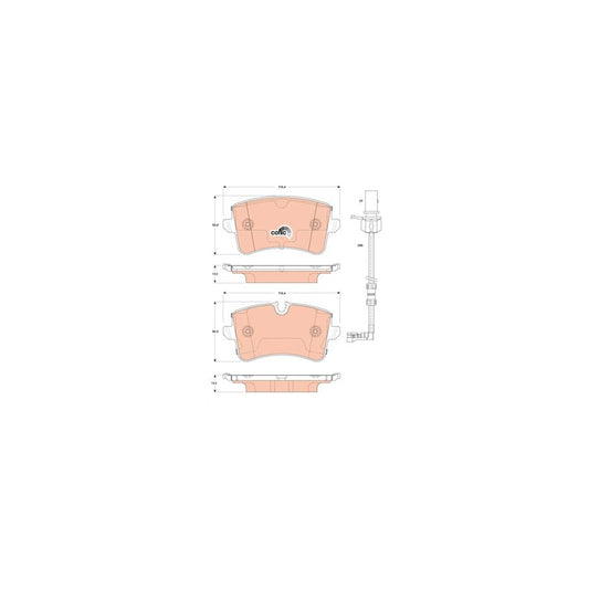 TRW Cotec Gdb1867 Brake Pad Set For Audi A8 D4 4H2 4H8 4Hc 4Hl Incl Wear Warning Contact With Brake Caliper Screws With Accessories