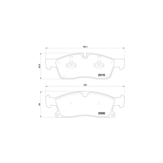 Brembo P 50 108 Brake Pad Set Prepared For Wear Indicator