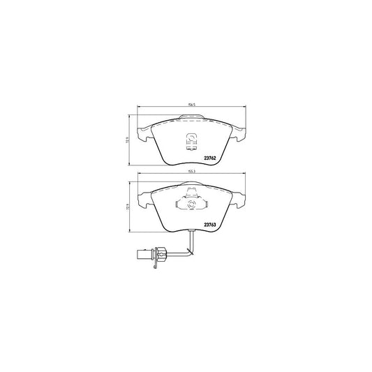 Hella 8DB 355 009 141 Brake Pad Set With Integrated Wear Warning Contact