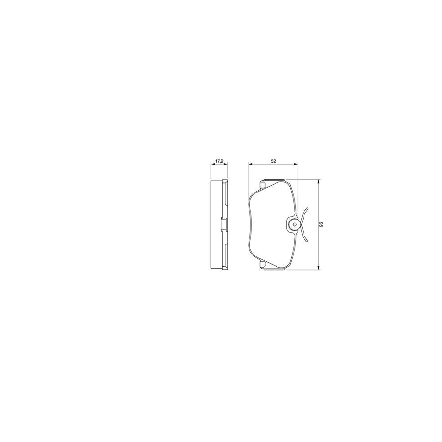 Bosch 0986490550 Brake Pad Set Suitable For Mercedes Benz 190 W201 With Mounting Manual BP770