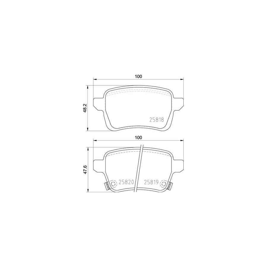 Brembo P 23 190 Brake Pad Set For Fiat Tipo With Acoustic Wear Warning With Brake Caliper Screws