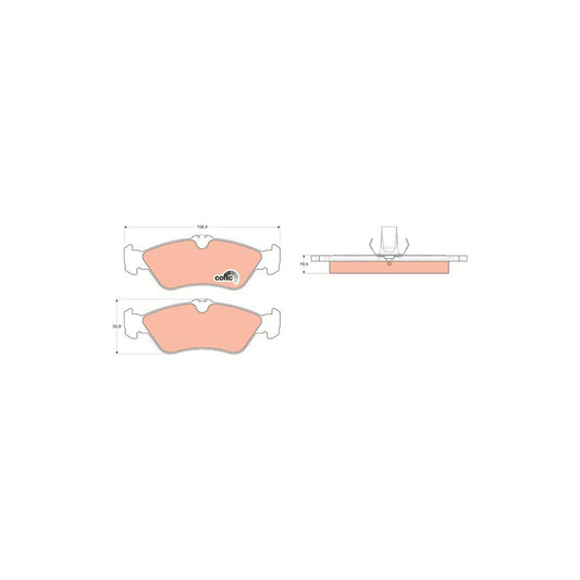 TRW Cotec Gdb1263 Brake Pad Set Prepared For Wear Indicator