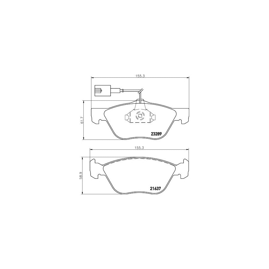 Hella 8DB 355 007 931 Brake Pad Set With Integrated Wear Warning Contact