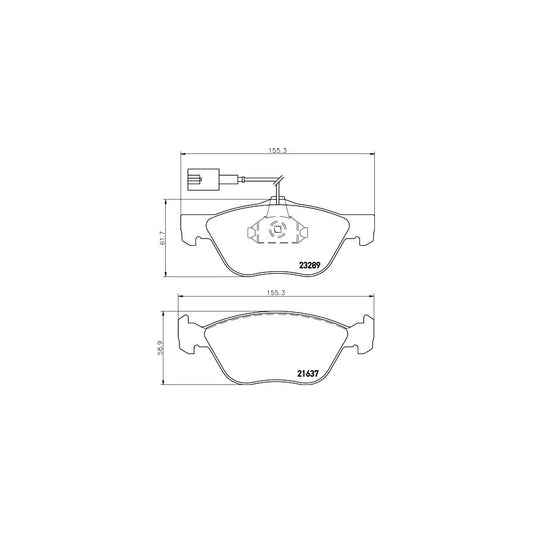 Hella 8DB 355 007 931 Brake Pad Set With Integrated Wear Warning Contact