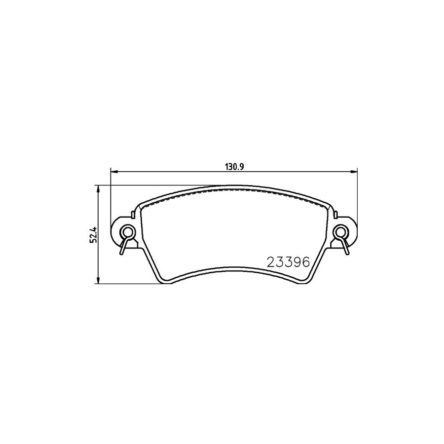 Hella 8DB 355 019 341 Brake Pad Set Not Prepared For Wear Indicator With Brake Caliper Screws
