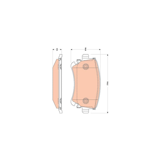 TRW Gdb1769 Brake Pad Set For Audi A4 Prepared For Wear Indicator With Brake Caliper Screws With Accessories