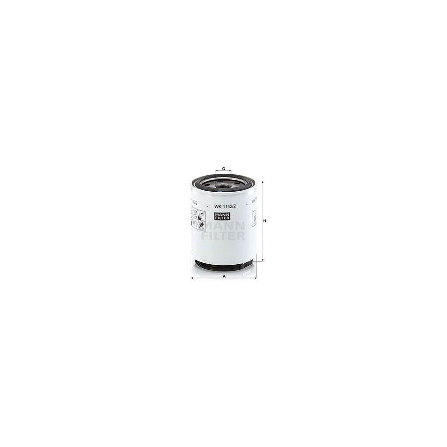 MANN-FILTER WK 1142/2 x Fuel filter for with seal