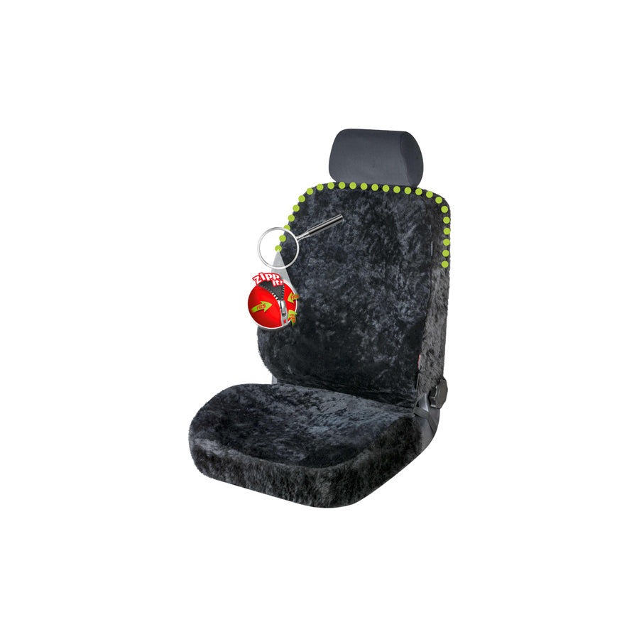 WALSER 20033 Car seat cover Black, Sheepskin