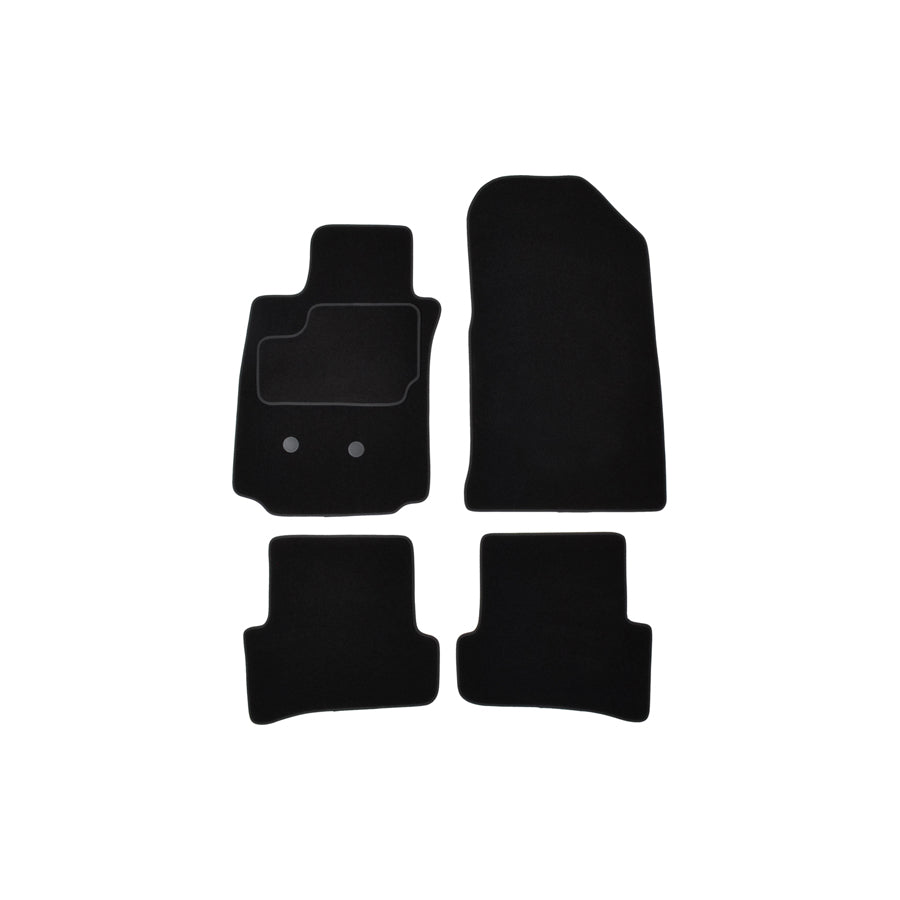 CUSTOPOL Tailored RNT125S Floor mat set Textile, Front and Rear, Quantity: 4, Grey