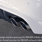 Rieger 00099080 Audi B8 B81 A4 Rear Diffuser for Tailpipe Left & Right - Carbon-Look