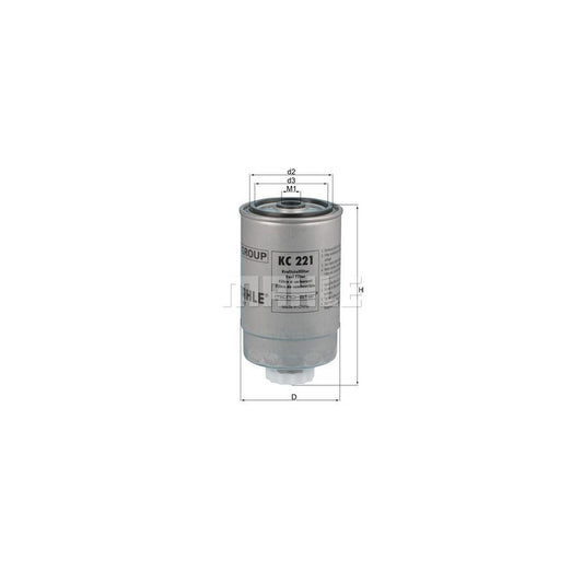 MAHLE ORIGINAL KC 221 Fuel filter for FIAT DUCATO Spin-on Filter