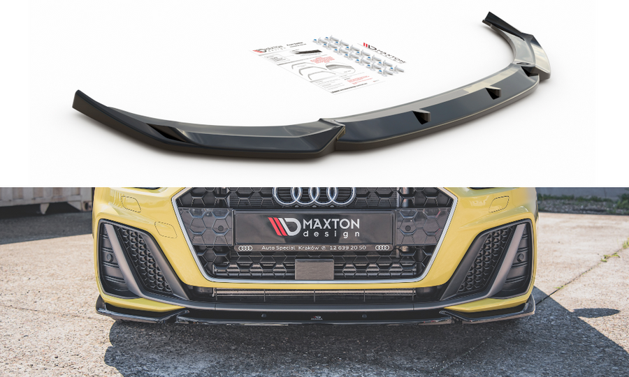 Maxton Design AU-A1-GB-SLINE-FD3T Front Splitter V.3 Audi A1 S-Line GB | Duco Car Parts UK Car Parts