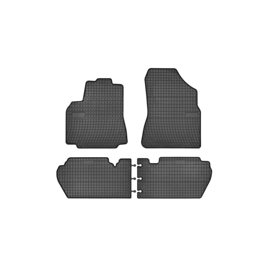 FROGUM Tailored 0633 Floor mat set Elastomer, Front and Rear, Quantity: 4, Black, (LHD)