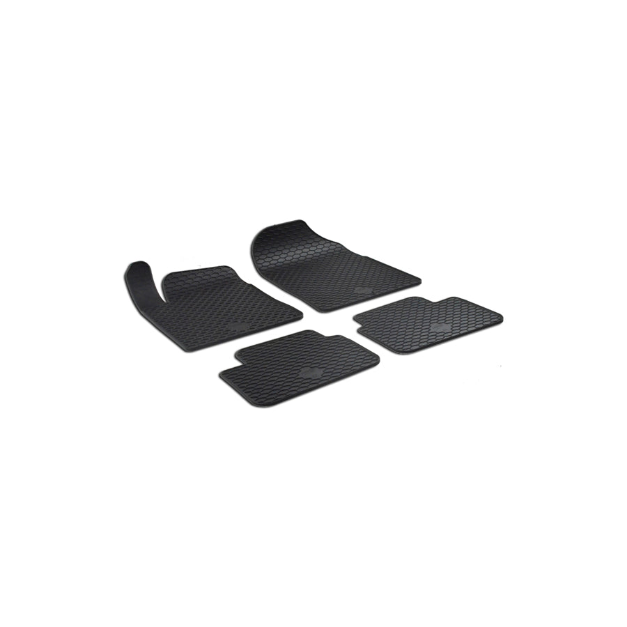 WALSER Tailored 50813 Floor mat set for HYUNDAI i30 Elastomer, Front and Rear, Quantity: 4, Black