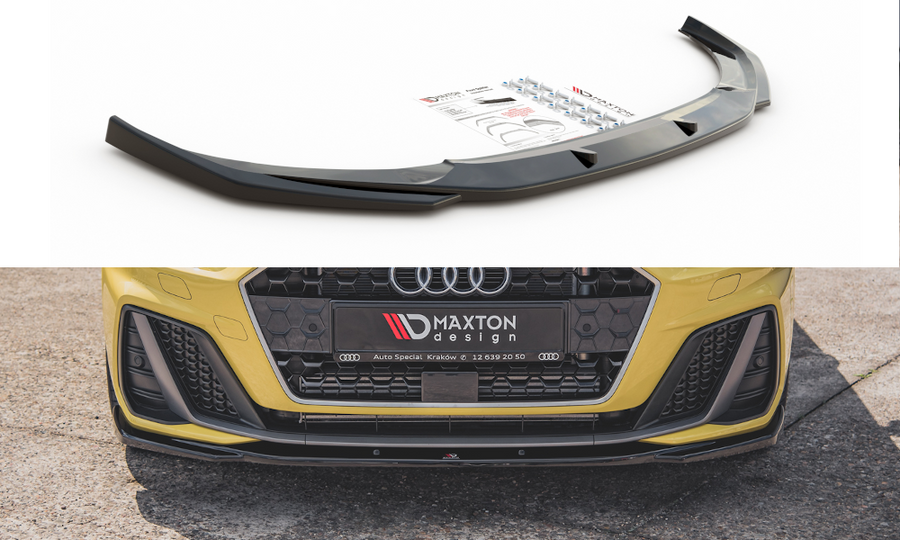 Maxton Design AU-A1-GB-SLINE-FD2T Front Splitter V.2 Audi A1 S-Line GB | Duco Car Parts UK Car Parts