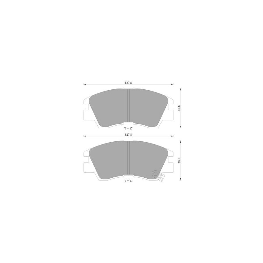 Bosch 0986Ab2013 Brake Pad Set With Acoustic Wear Warning BP2013N