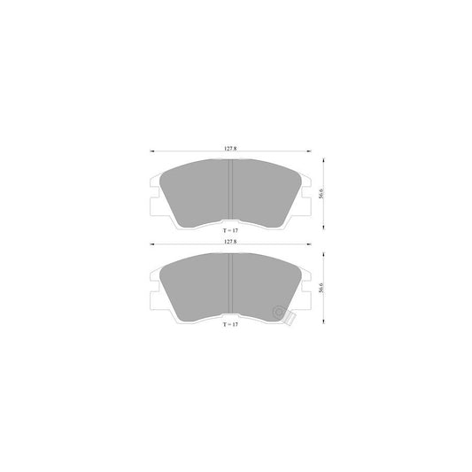 Bosch 0986Ab2013 Brake Pad Set With Acoustic Wear Warning BP2013N