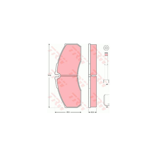 TRW Gdb3385 Brake Pad Set Prepared For Wear Indicator With Accessories
