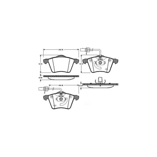 Bosch 0986Tb2795 Brake Pad Set Excl Wear Warning Contact