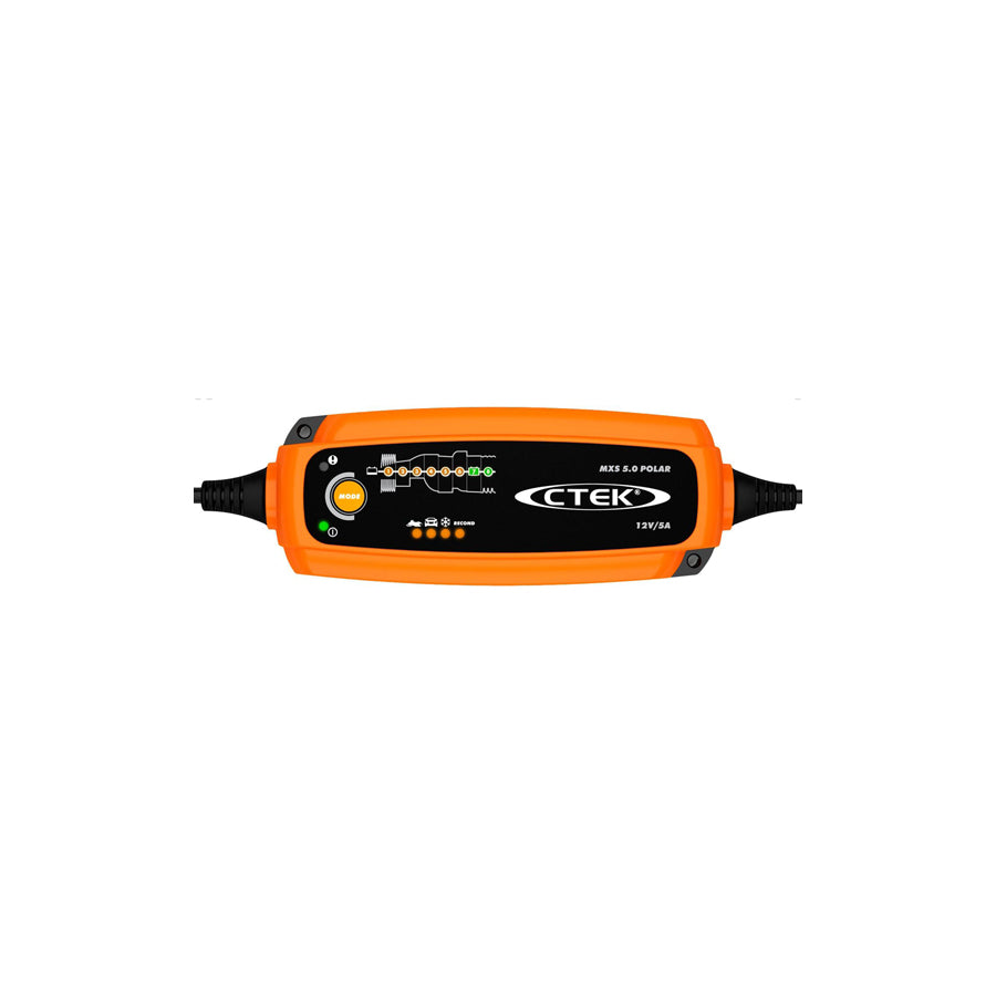 CTEK MXS, 5.0 Polar 56-855 Battery Charger portable, trickle charger, 5A, 12V, 1.2-110Ah